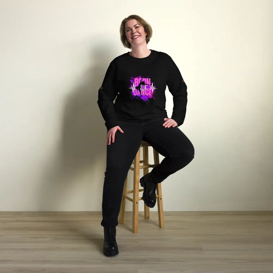 BORN TO DANCE Her Silhouette Unisex Organic Sweatshirt product image (11)