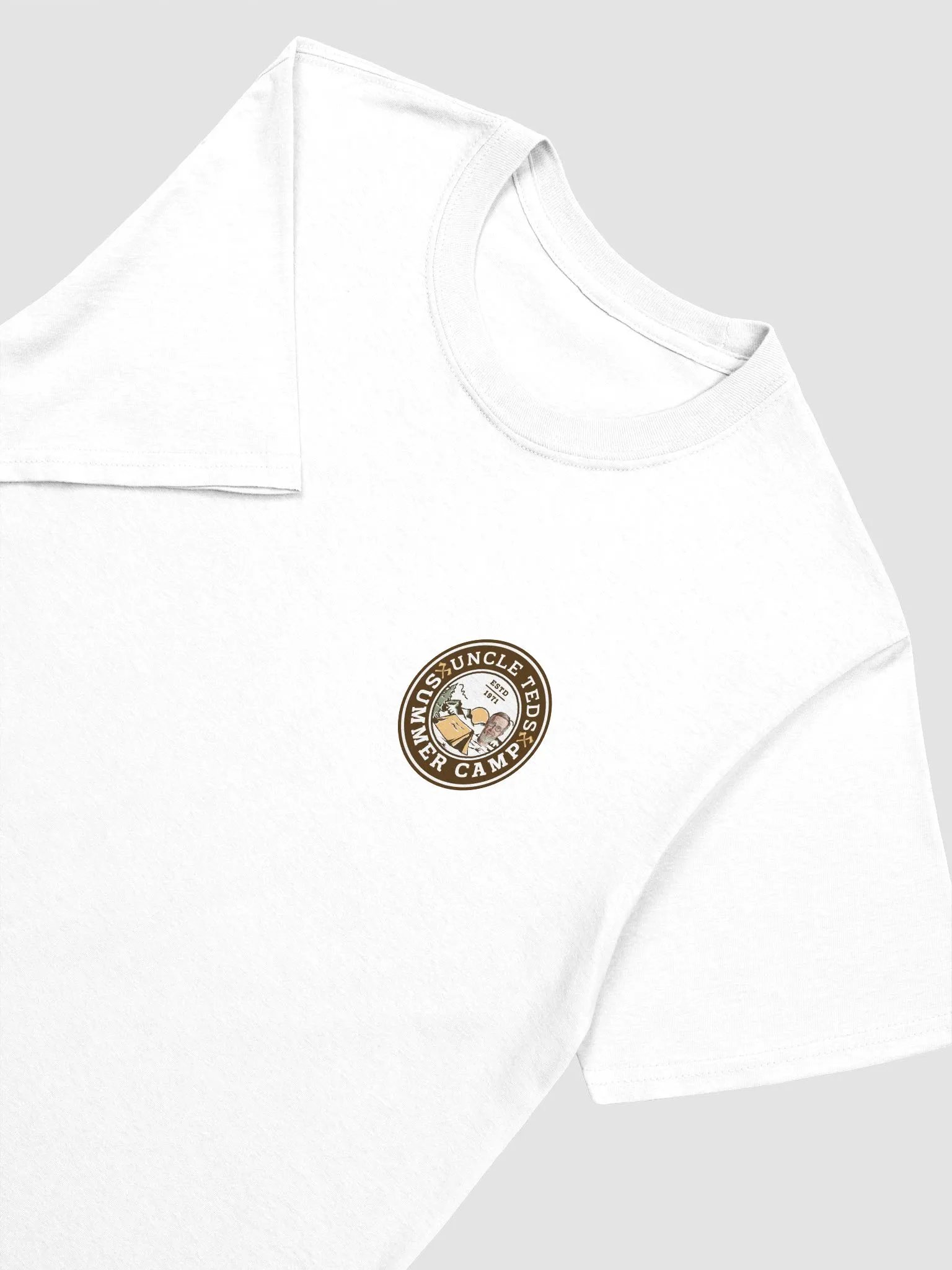 Uncle Ted’s Summer Camp Graphic Tee – Retro Wilderness Parody Shirt product image (13)