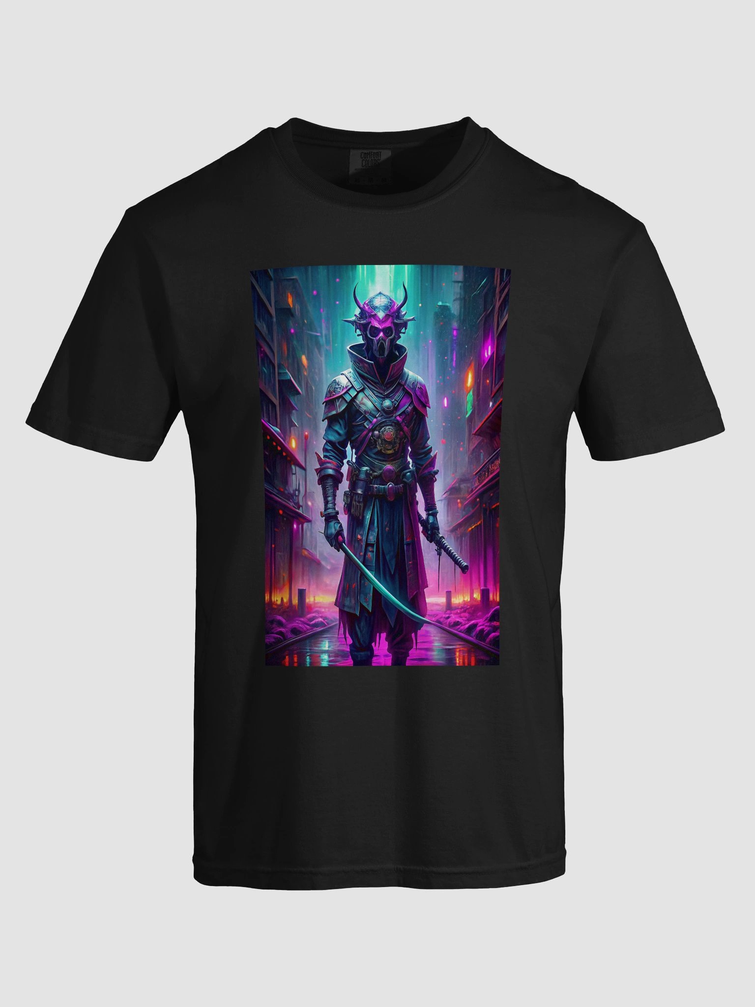 Neon Shogun – Cyberpunk Ronin T-Shirt product image (89)