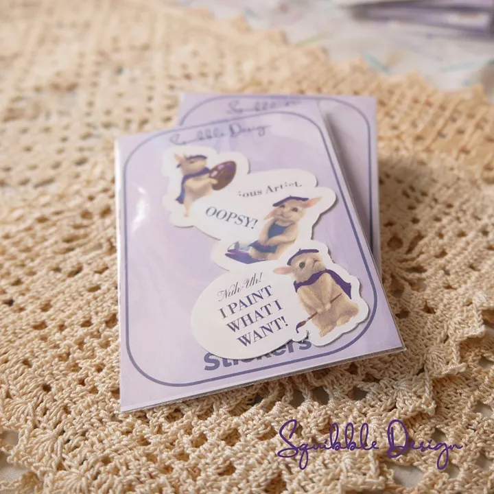 Vinyl Sticker Set - Mini Artist Bunnies product image (2)