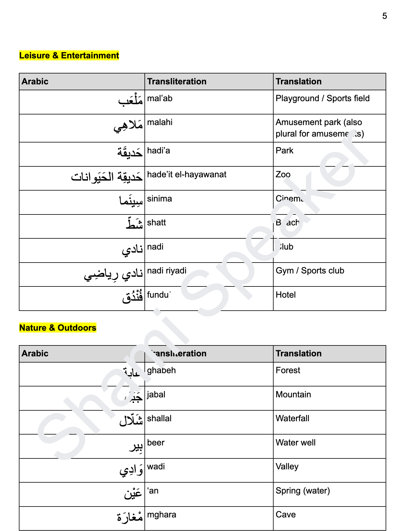 Everyday Places in Levantine Arabic product image (3)