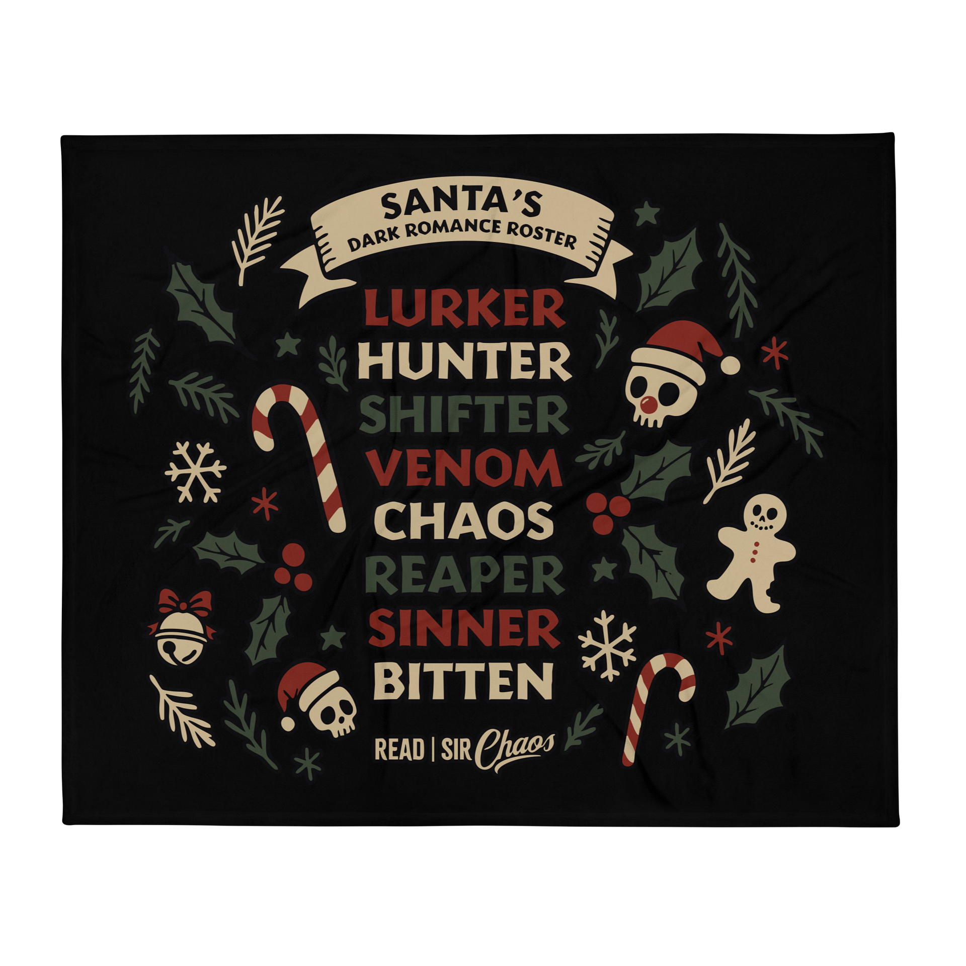 Santa's Dark Romance Roster Blanket product image (1)
