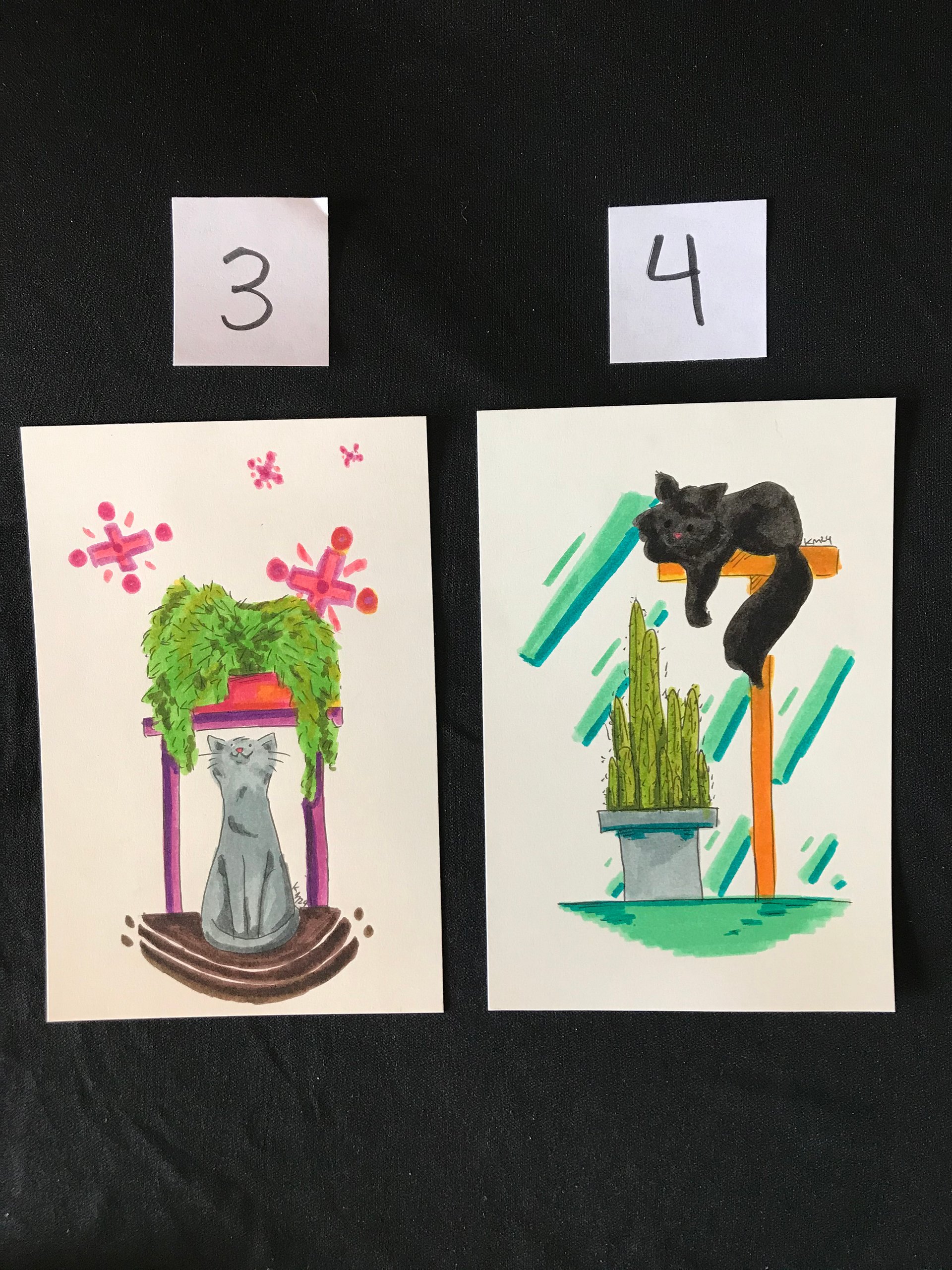 Cactus Cats Original Marker Illustrations product image (3)