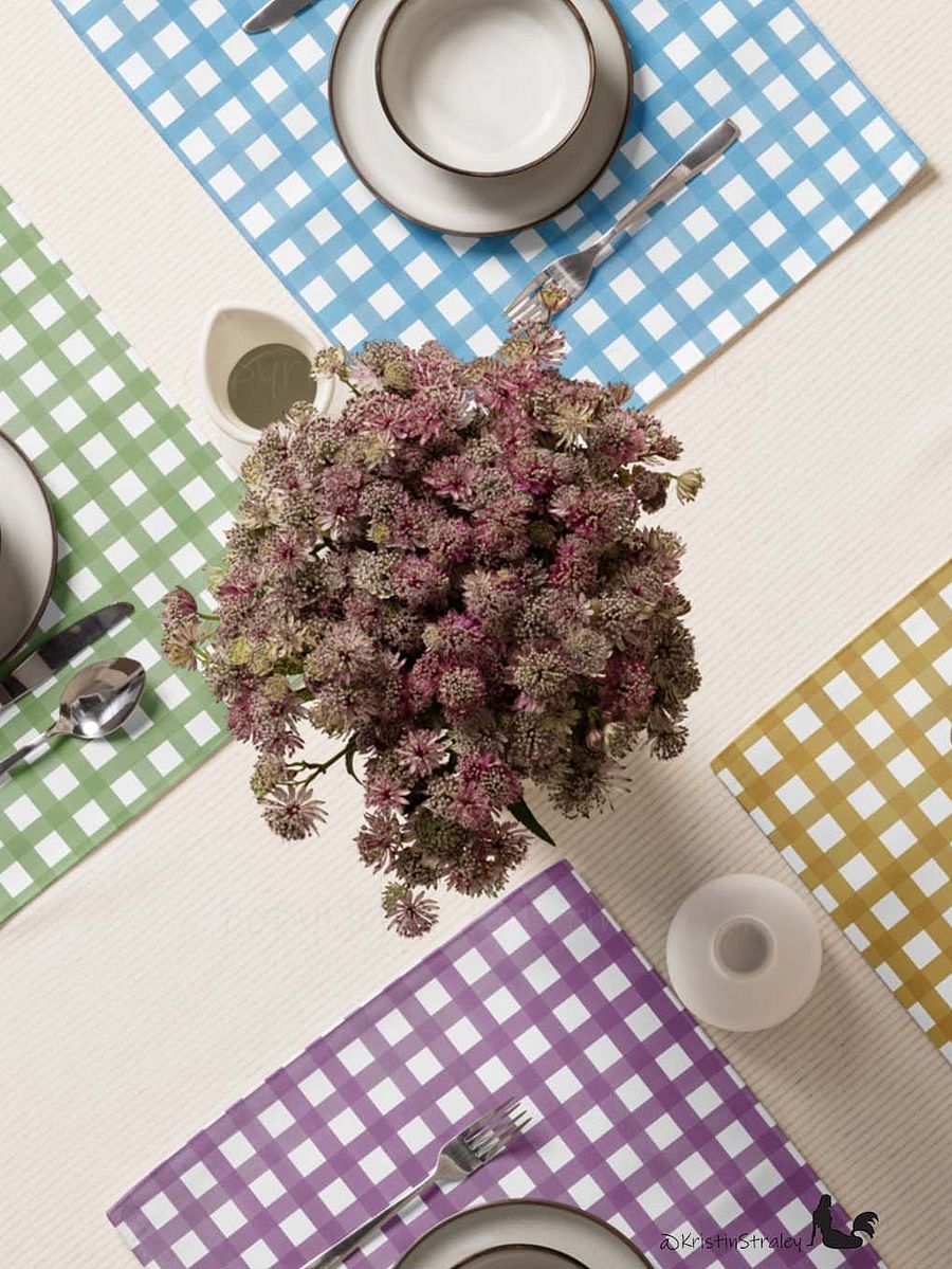 Gingham Colors Set Placemat Set of 4 product image (4)
