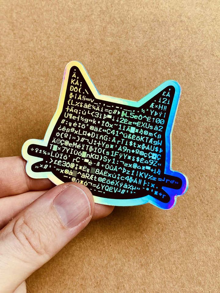 Code Cat Holographic Sticker product image (1)