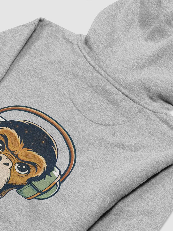 Cute Monkey Wearing Headphone Hoodie - Fun Animal Design, Cozy Sweatshirt, Unisex Jumper, Fashionable Pullover, Gift for Music Lovers product image (2)