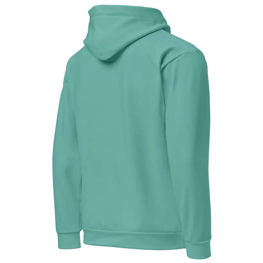 Plain Turquoise Green True Summer Unisex Recycled Polyester Heavyweight Premium Hoodie by Treasure Pie product image (4)