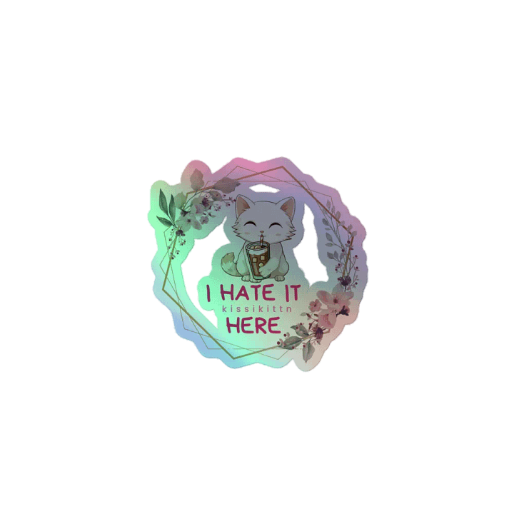 Kissi hates it here Sticker product image (1)