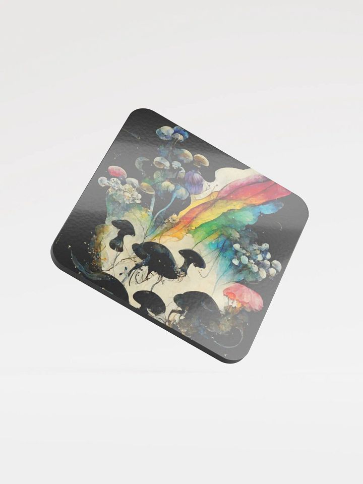 Mushroom Dreams Glossed Cork Coaster product image (1)