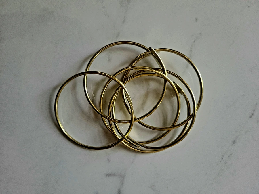 Raw Gold Brass Bangle Set product image (3)