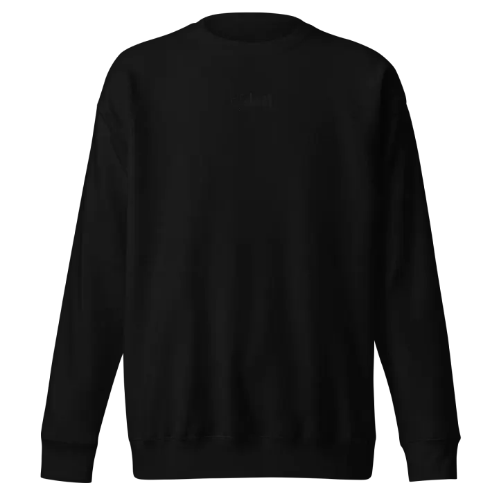 [DAT1] Premium Black Sweatshirt (black logo) product image (1)