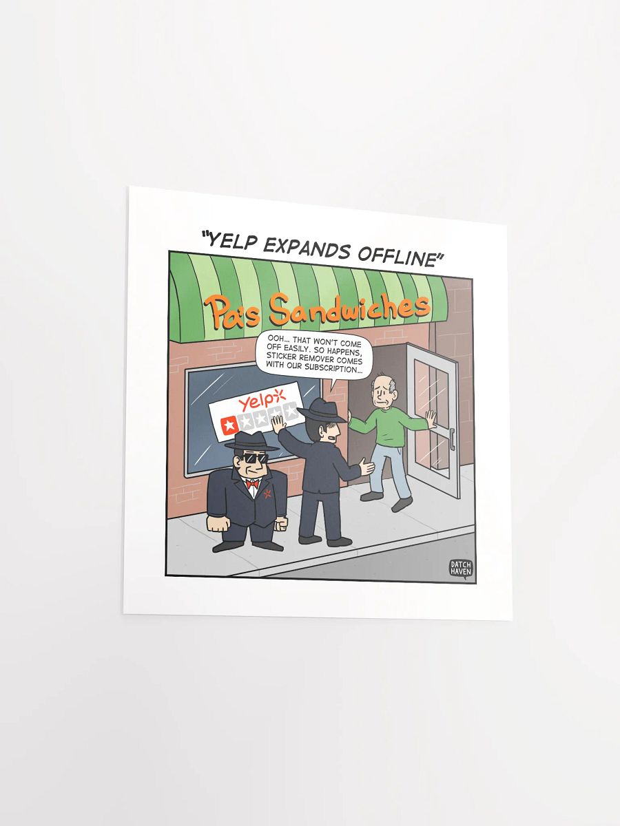 "Yelp expands offline" poster (10″×10″) product image (3)