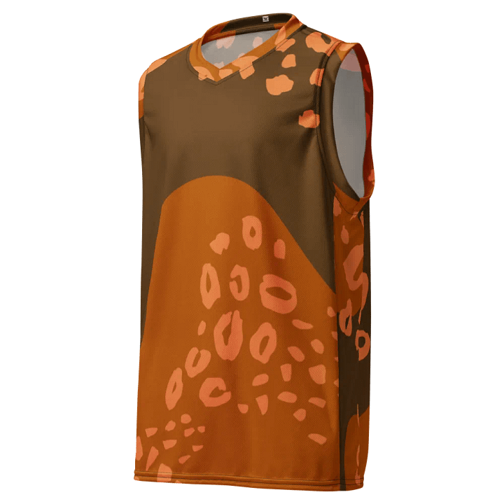 Orange Leopard Dreams All-Over Print Jersey product image (1)
