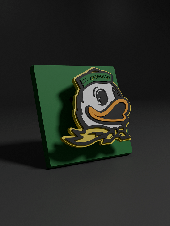 University of Oregon Ducks 3D Printed Floating Logo Sign (Digital File Only) product image (1)