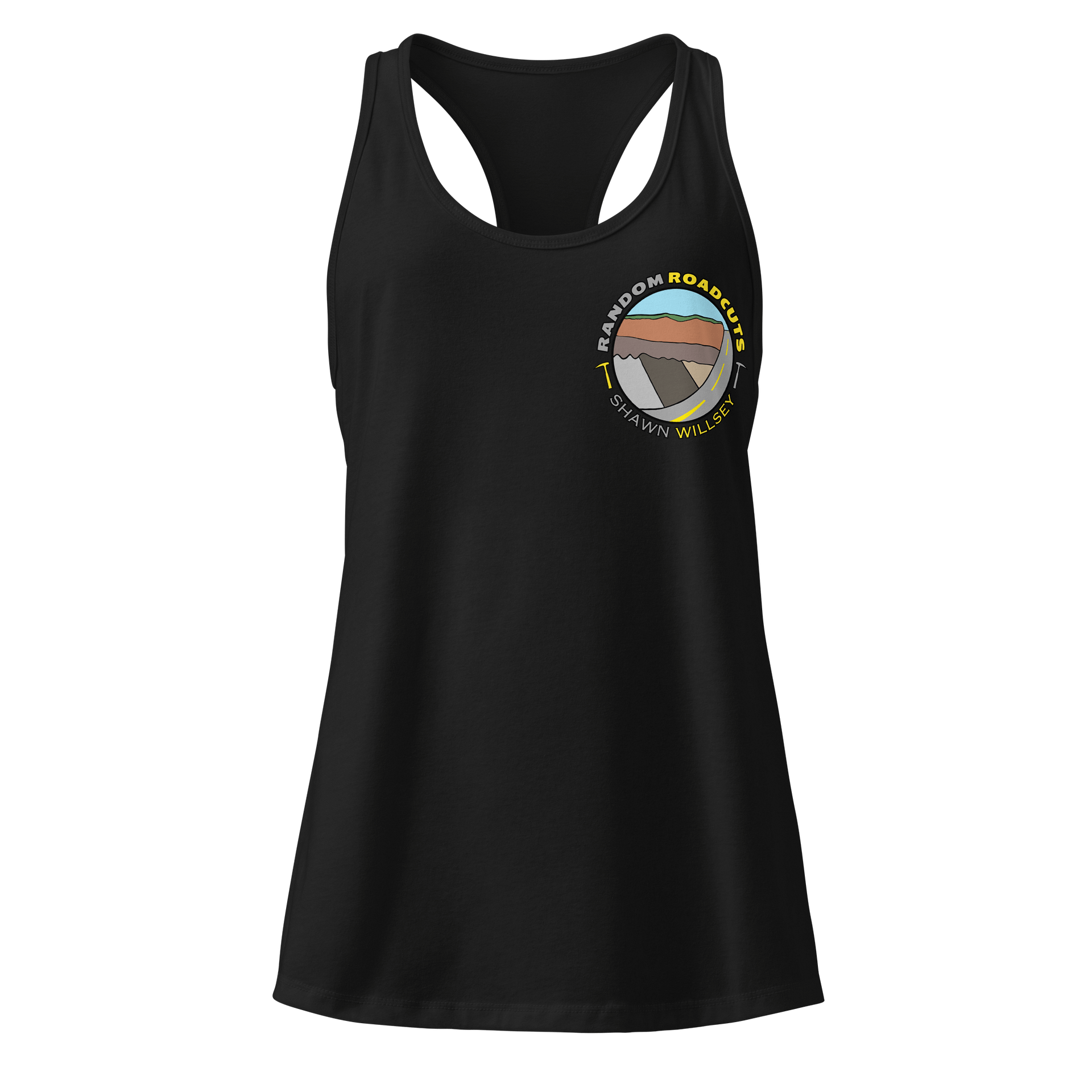 Random Roadcuts Racerback Tank Top w/small logo product image (1)