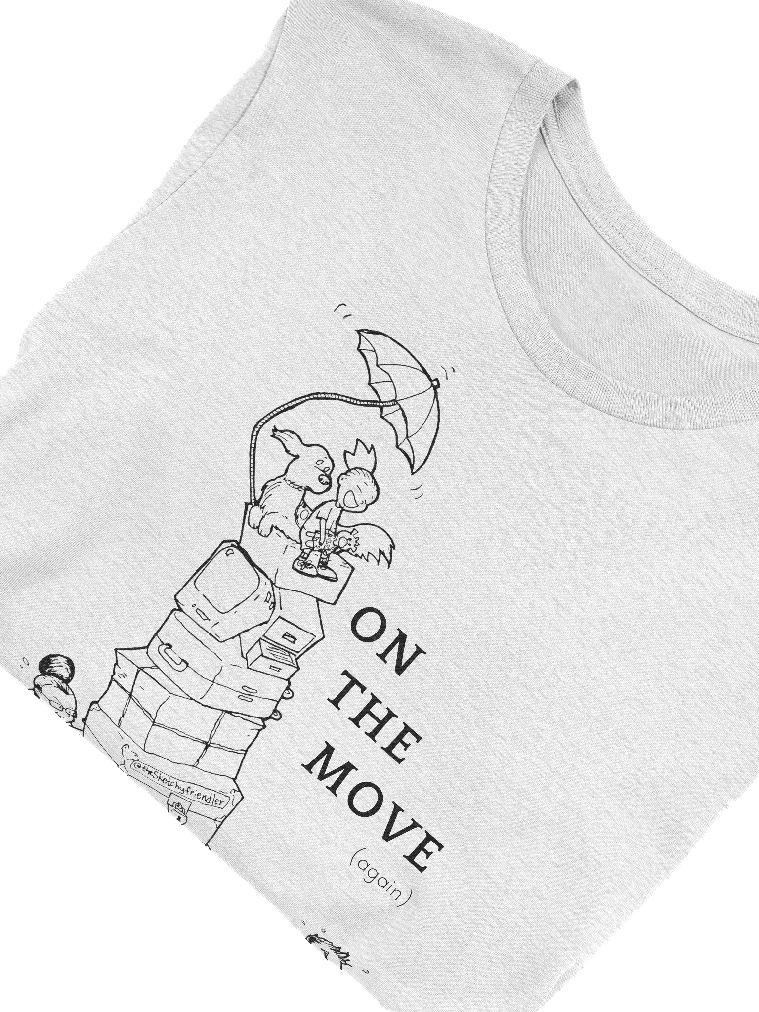 On the move Tshirt (black lines - 5 colors) product image (3)