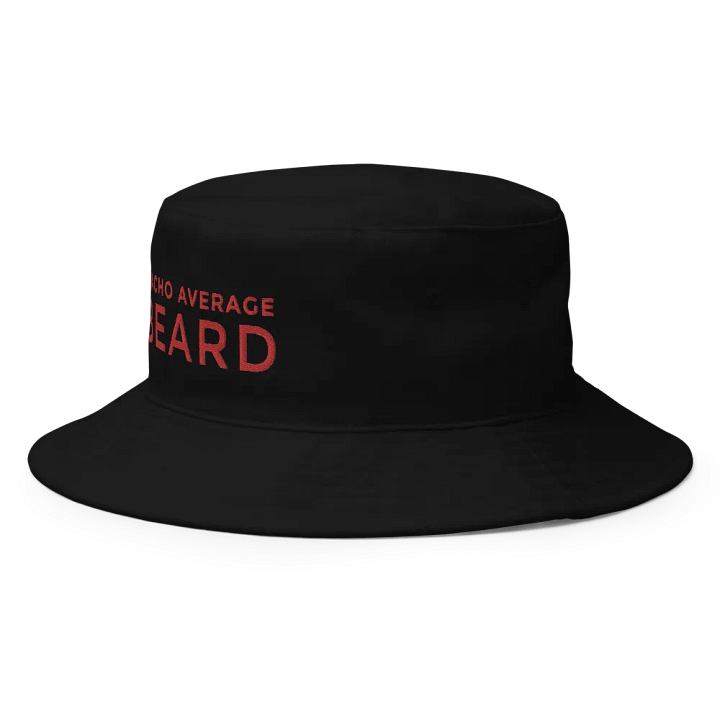 Nacho Average Beard Black Bucket Hat (Red Embroidery) product image (2)