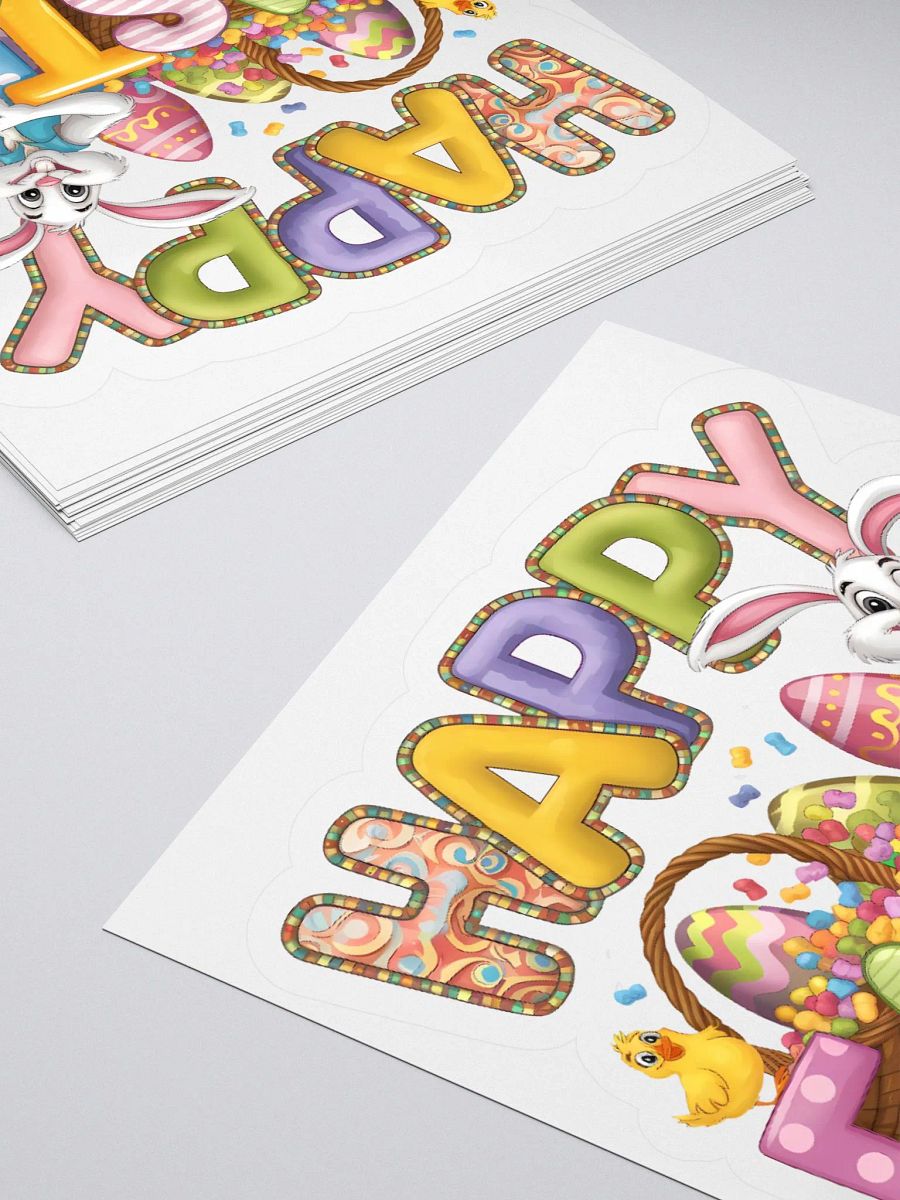 Happy Easter with Easter Bunny Sticker product image (12)