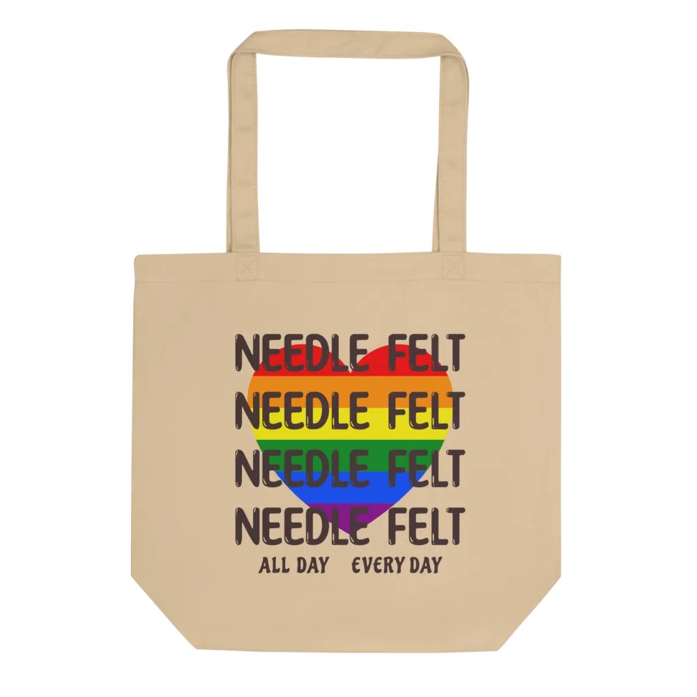 Tote Bag - Needle Felt All Day Everyday - Rainbow Heart product image (1)