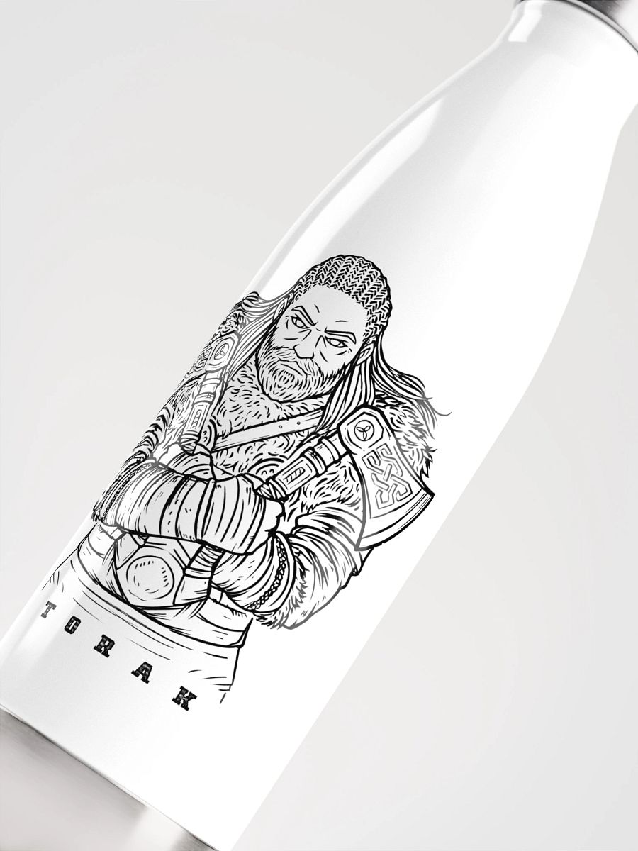 "Black Character" White Stainless Steel Water Bottle product image (5)