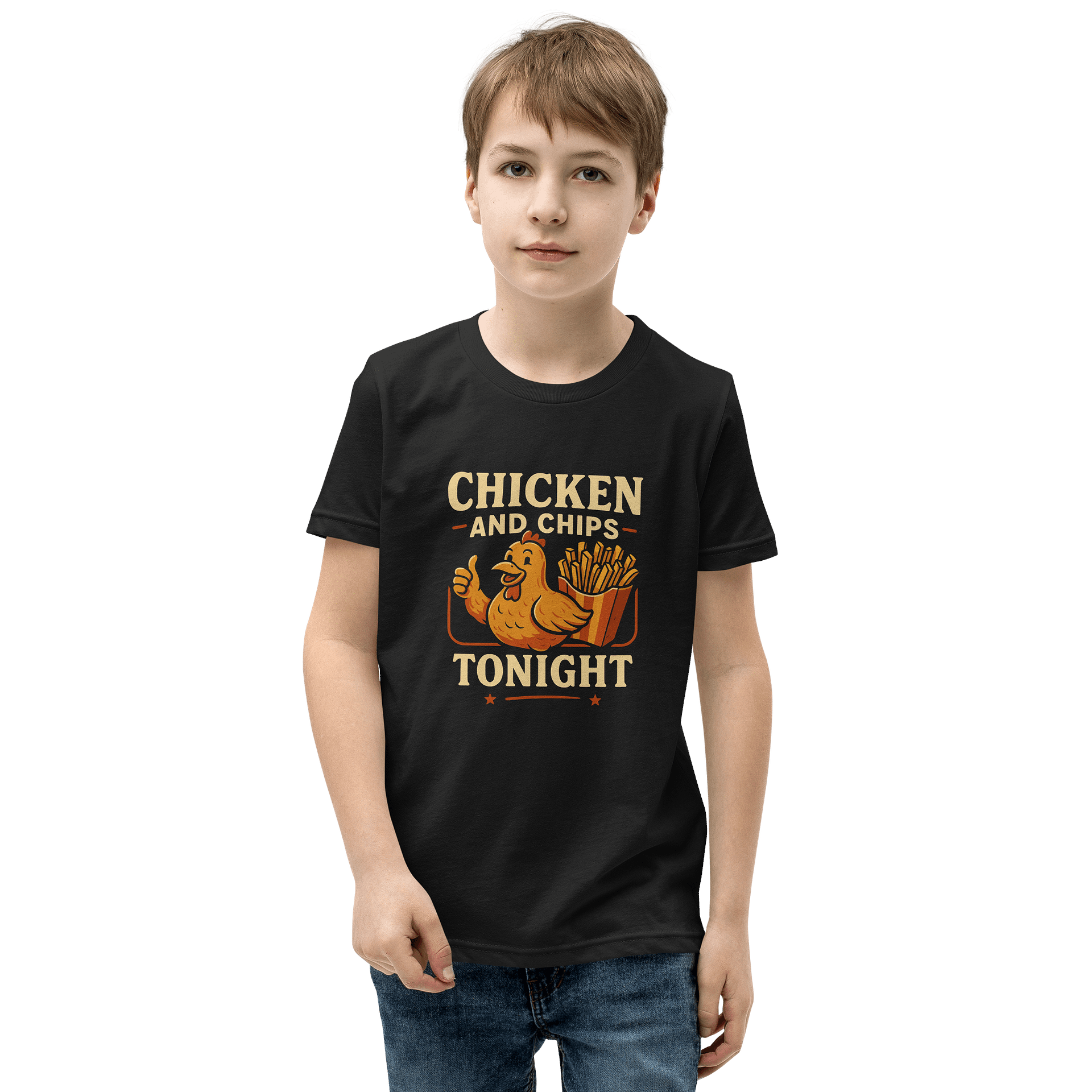 Thumbs-Up Chicken and Chips Youth T-Shirt product image (1)