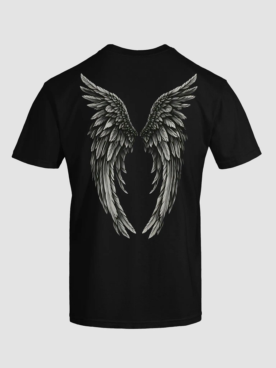 Angelic Wings Black-and-White Comfort Color 1717 T-Shirt product image (22)