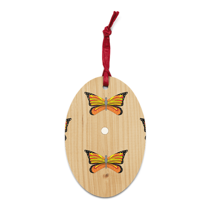 Symmetrical Orange Butterfly Wooden Ornaments product image (9)