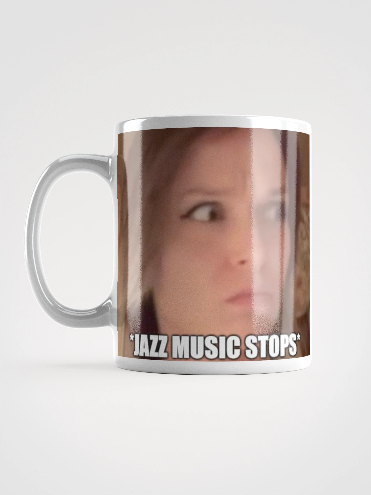 JAZZ MUSIC STOPS - Surprise Expression White Glossy Mug product image (6)