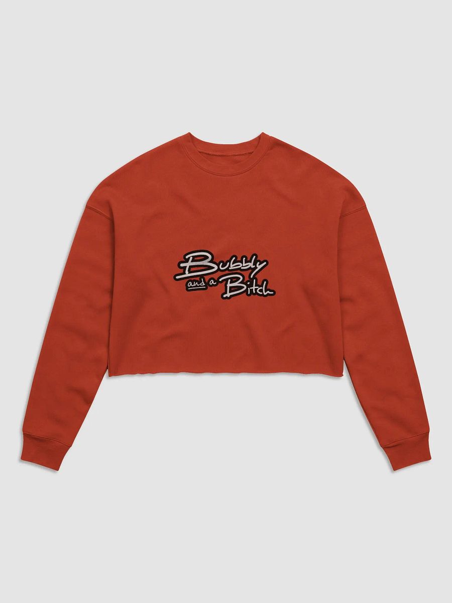 Bubbly and a B*tch (lined design) Women's Fleece Crop Sweatshirt product image (10)