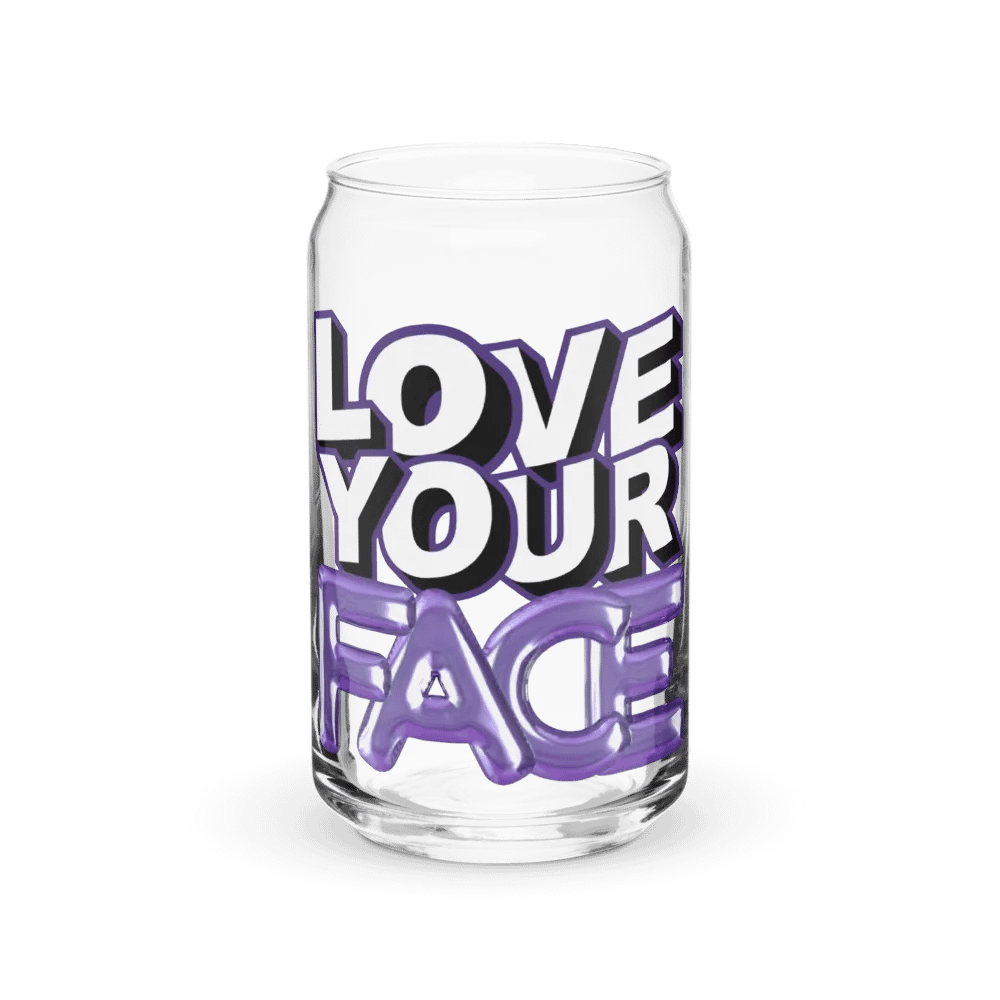Love Your Face Can-Shaped Glass product image (1)