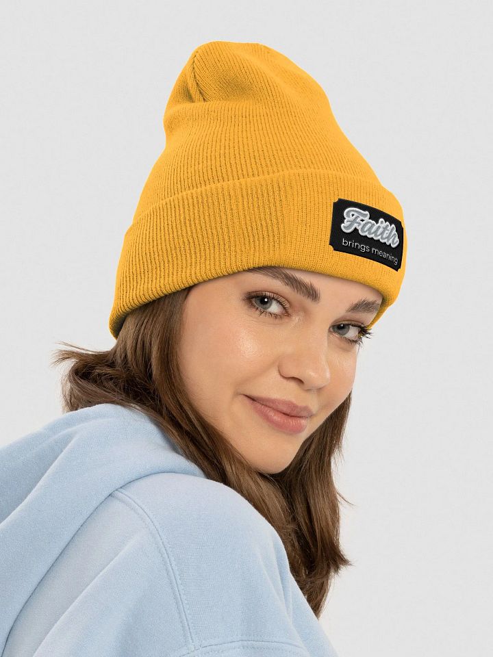 Faith Brings Meaning Embroidered Beanie | Faith brings meaning product image (1)
