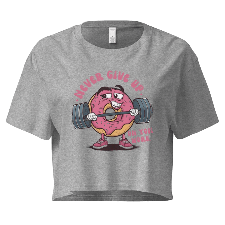 Never Give Up Donut Women's Crop Top product image (4)