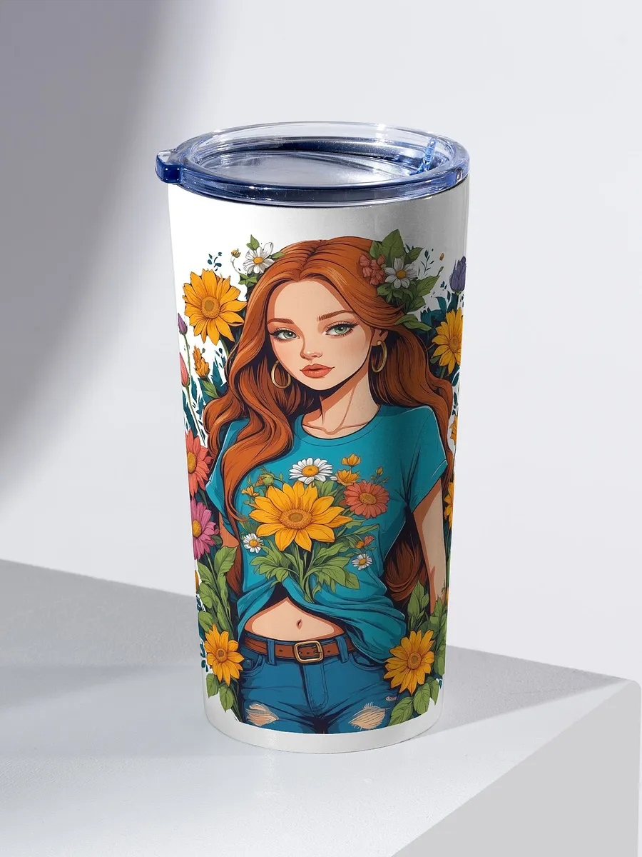 Bloomcore Flower Girl 20 oz Stainless Steel Tumbler - White product image (3)