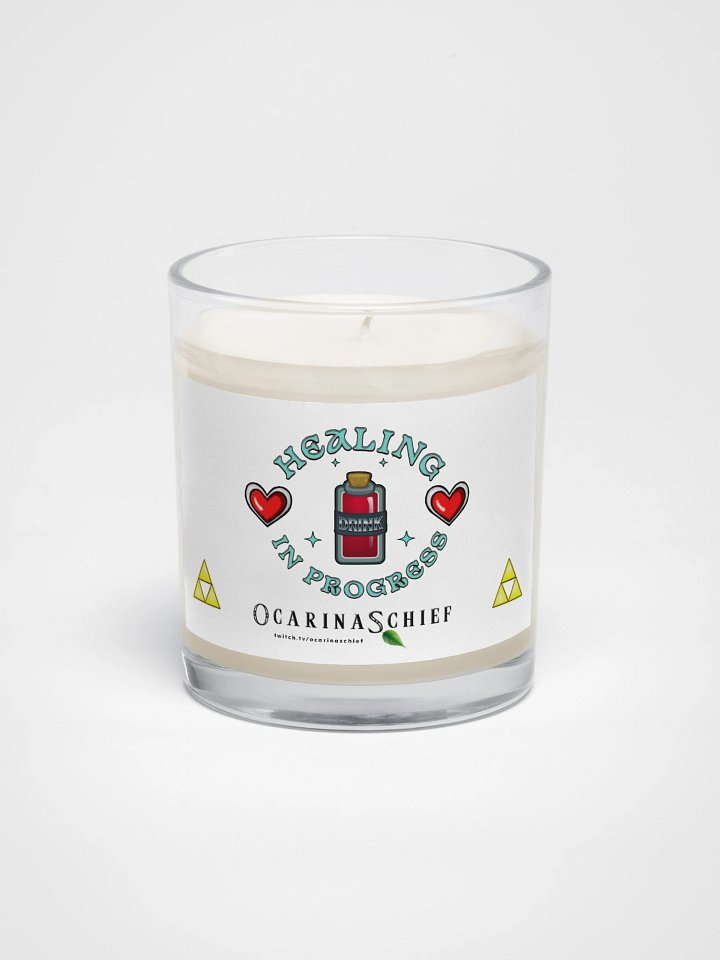 Healing In Progress Soy Wax Candle In A Clear Glass Jar product image (1)