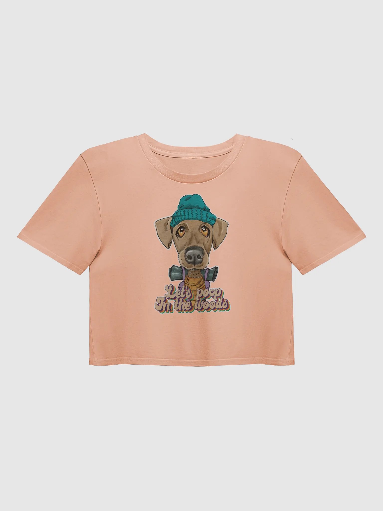 Cropped t-shirt - Let's poop in the Woods - Large Print product image (2)