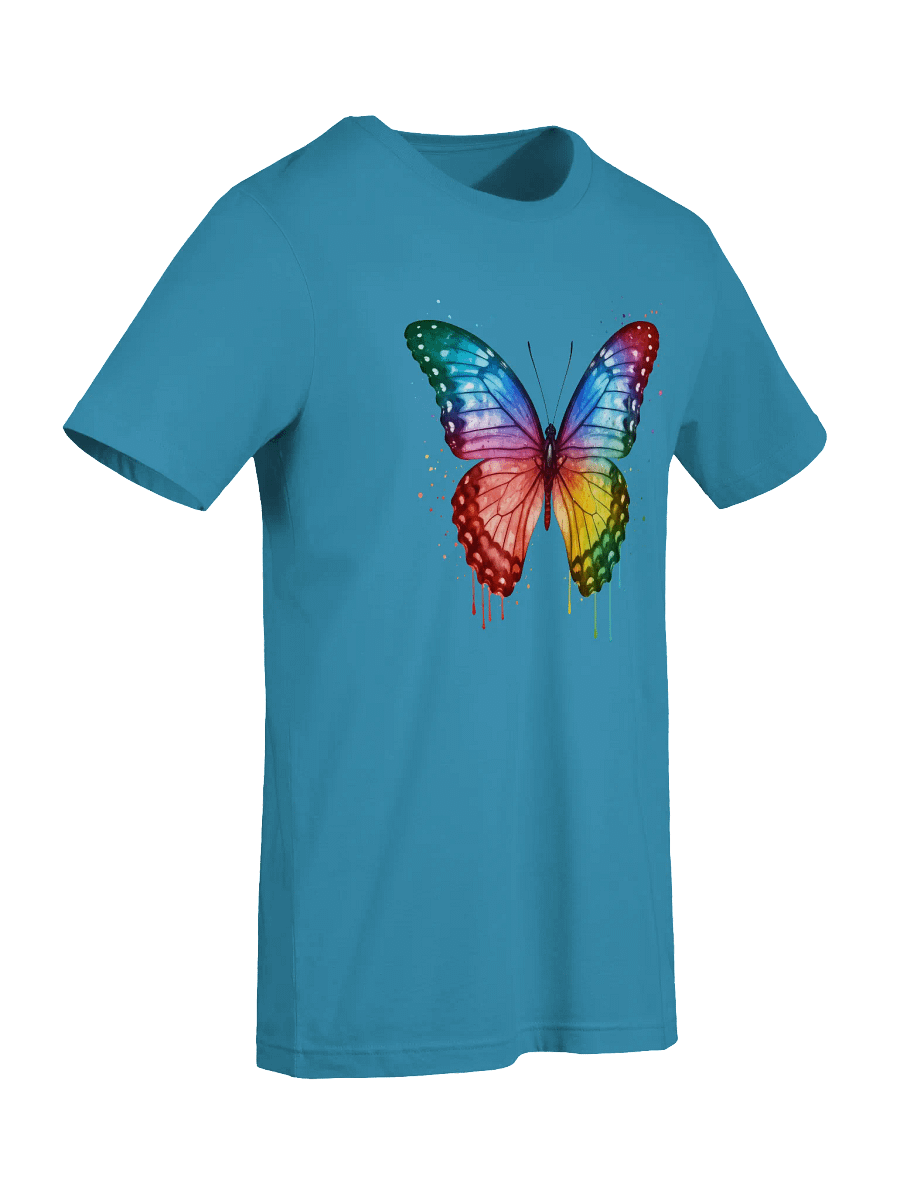 Rainbow Cascade Butterfly Watercolor Tee product image (2)