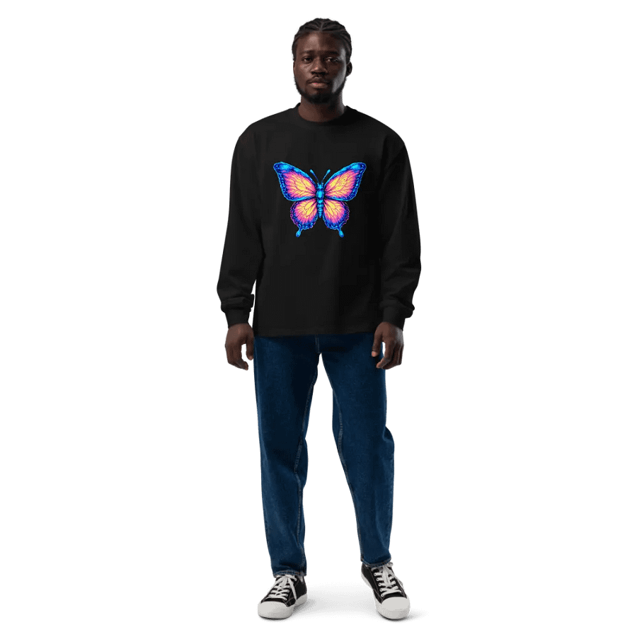 [Astral Butterfly] Unisex Premium Heavyweight Long Sleeve Shirt product image (9)