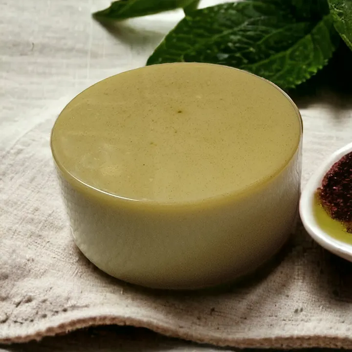 Matcha & Bergamot Round Soap (2.2oz) product image (1)