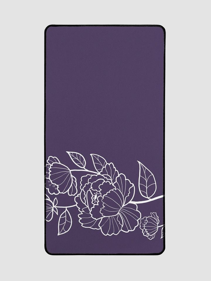 Purple Peony Neoprene Desk Mat product image (2)