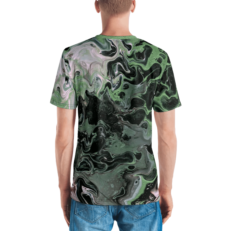 Metallic Green Fluid Acrylic T-Shirt product image (4)