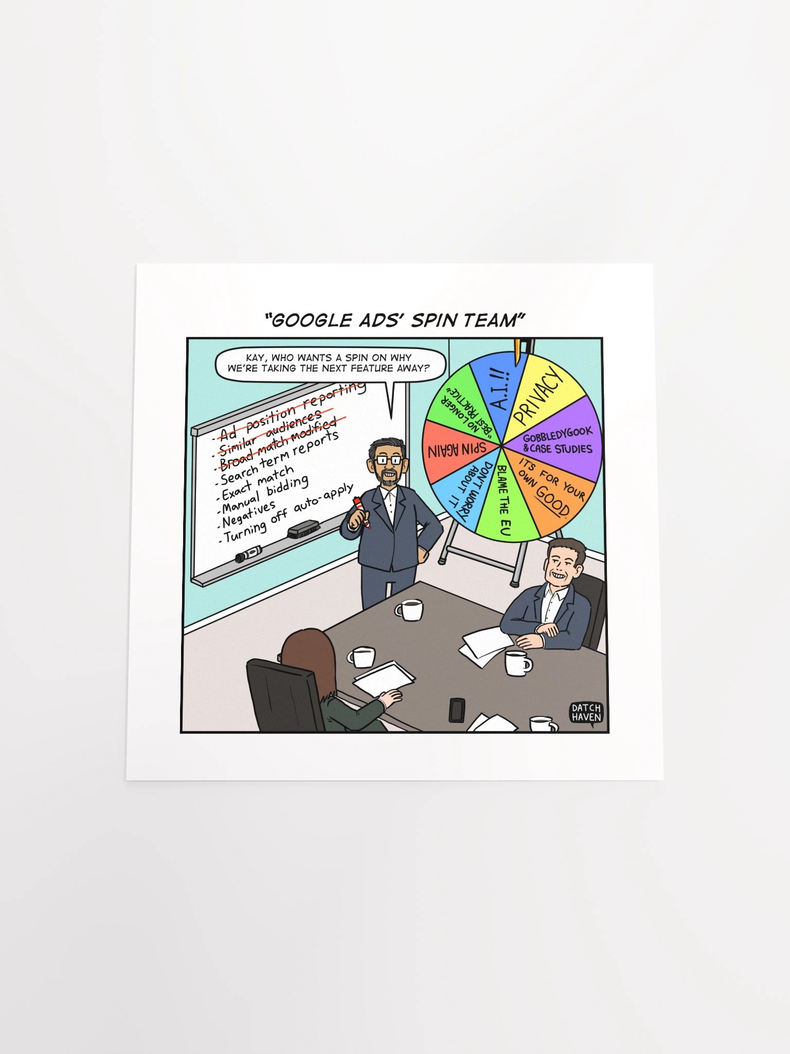 "Google Ads spin team" poster (square) product image (20)