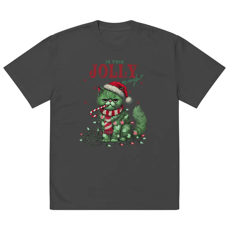 Oversized Faded T-Shirt - "Is This Jolly Enough? product image (2)