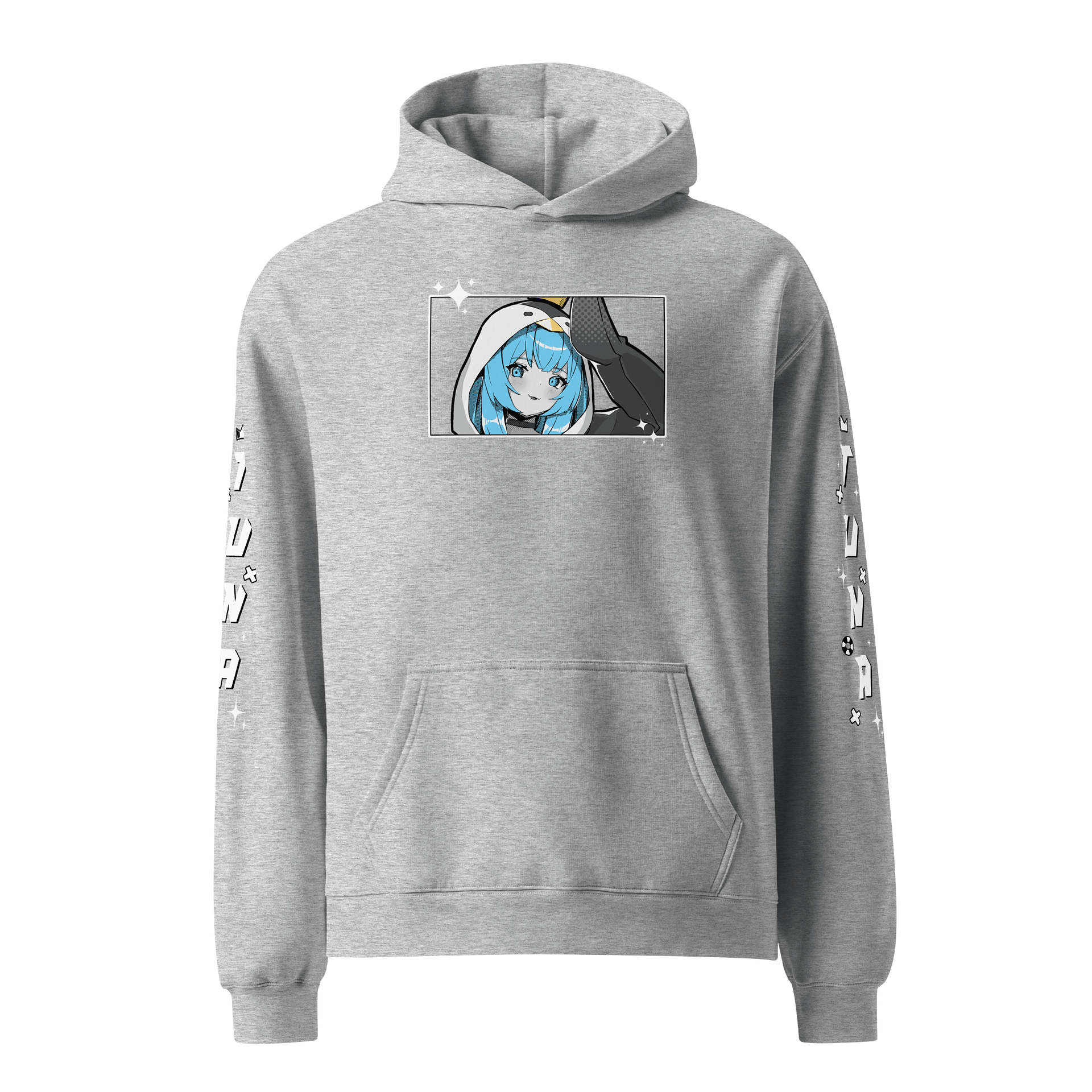 Black & Blue Hoodie Oversized Premium Unisex product image (1)