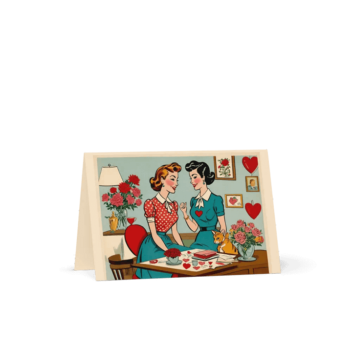 Lesbe Valentines, Simply Vintage Love Card product image (4)