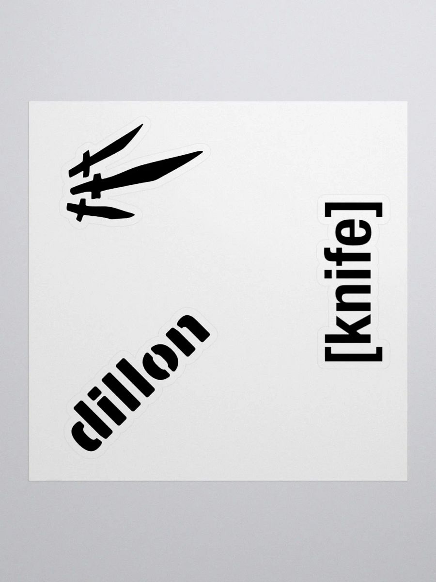 [knife] , triblade and dillon sticker product image (2)