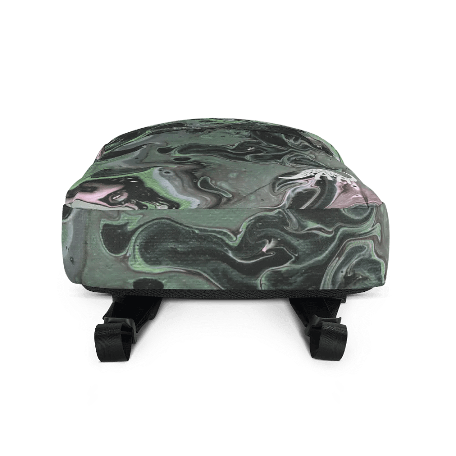 Metallic Green Fluid Acrylic Backpack product image (9)