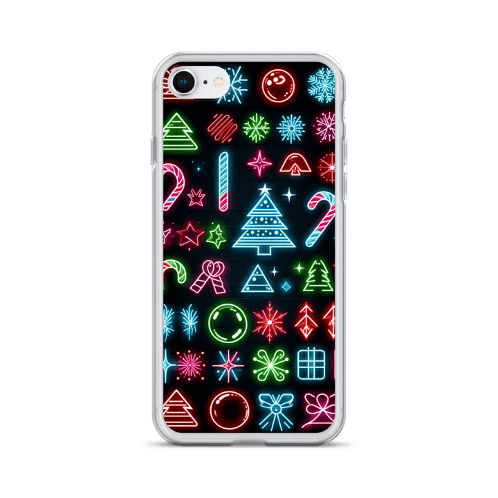 Neon Holiday Icons iPhone® Clear Case product image (24)