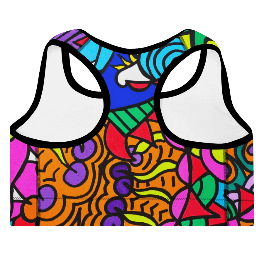 Vibrant Chaos All-Over Sports Bra product image (4)