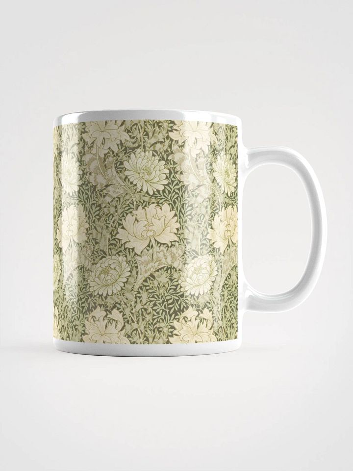 Chrysanthemum Pattern White Glossy Mug product image (1)