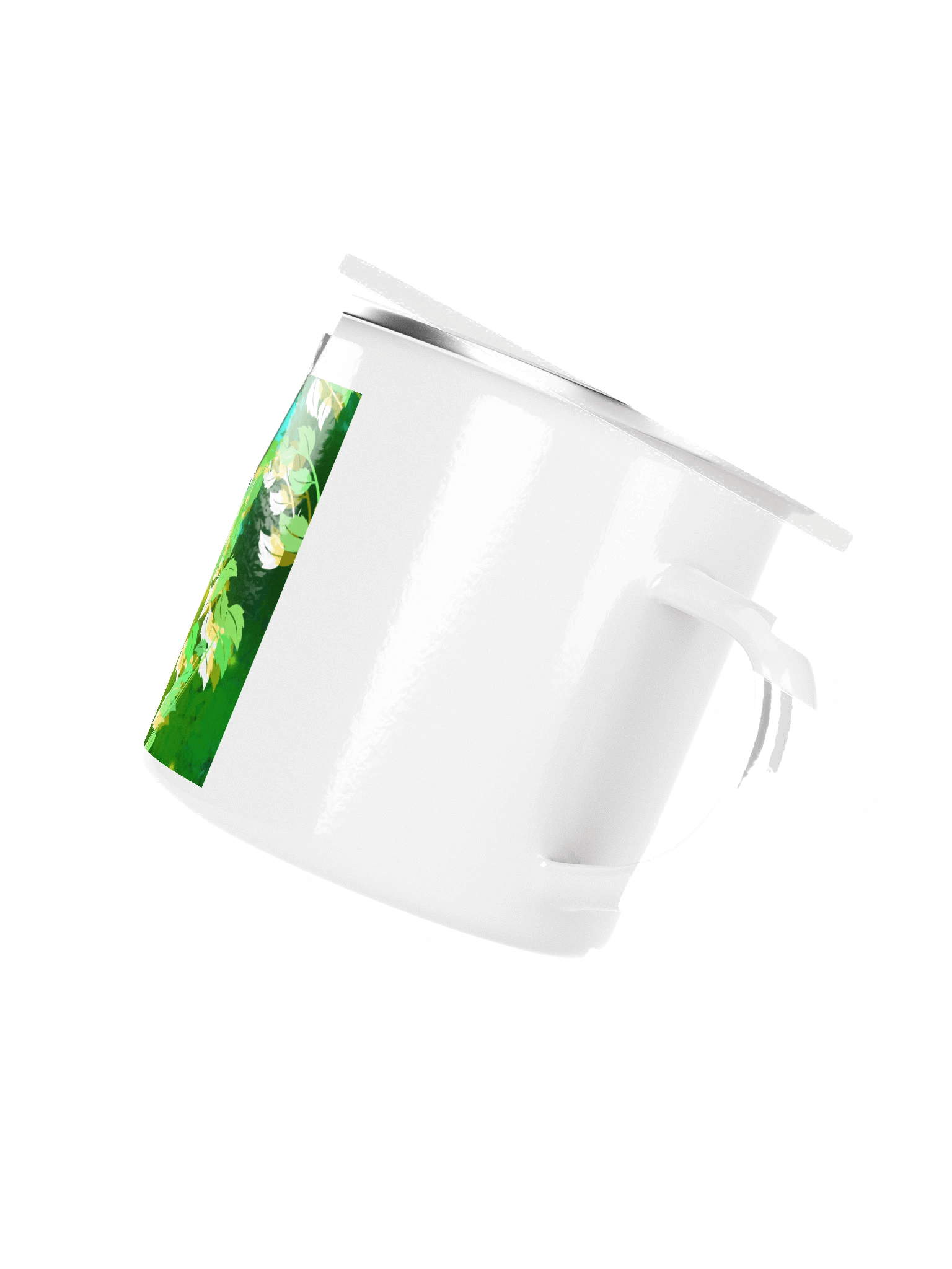 AiG Logo Enhanced into a Solarpunk Artifact Nature Glow Enamel Mug product image (3)